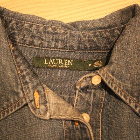 Lauren Ralph Lauren half-button down demin tunic - pullover - Picture 7 of 7